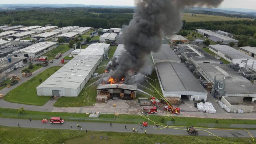 Brand Gewerbegebiet Weira