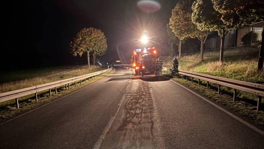 Ölspur nach Wildunfall
