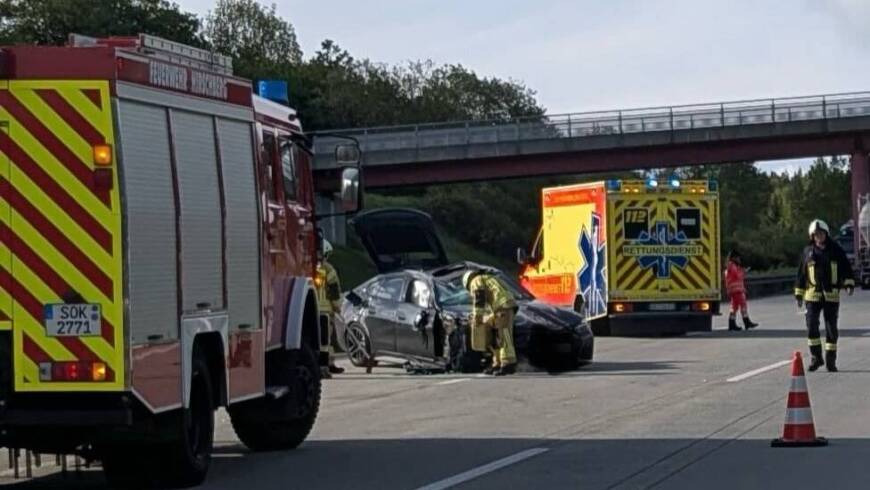 Verkehrsunfall auf der A9
